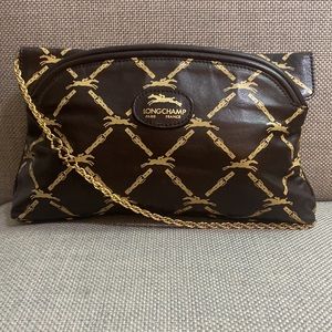 Delicious Vintage Longchamp Leather Shoulder Bag Excellent Condition